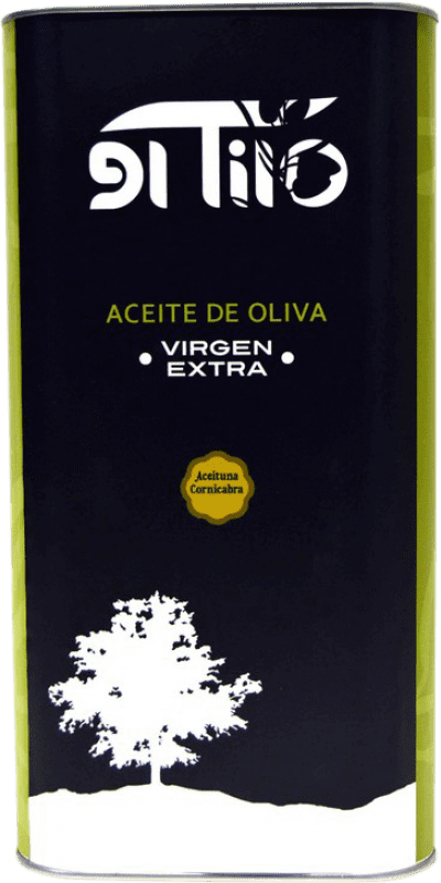 43,95 € Бесплатная доставка | Оливковое масло Campo las Heras El Tilo Virgen Испания Большая банка 5 L