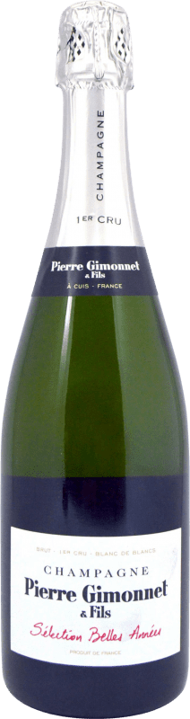 57,95 € Kostenloser Versand | Weißer Sekt Pierre Gimonnet Belles Années Auswahl A.O.C. Champagne Champagner Frankreich Chardonnay 75 cl