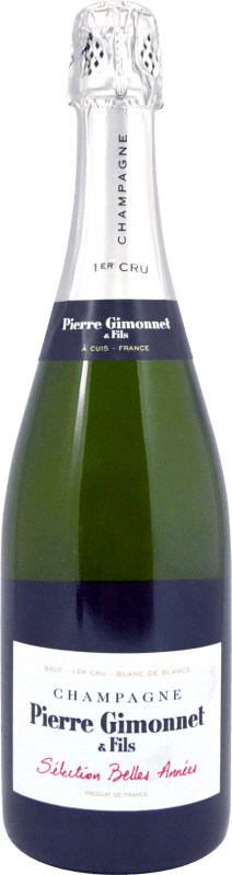 55,95 € Kostenloser Versand | Weißer Sekt Pierre Gimonnet Sélection Belles Années A.O.C. Champagne Champagner Frankreich Chardonnay Flasche 75 cl