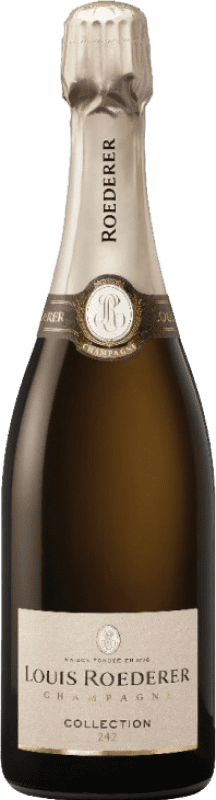 74,95 € Envio grátis | Espumante branco Louis Roederer Collection 242 A.O.C. Champagne Champagne França Pinot Preto, Chardonnay, Pinot Meunier Garrafa 75 cl