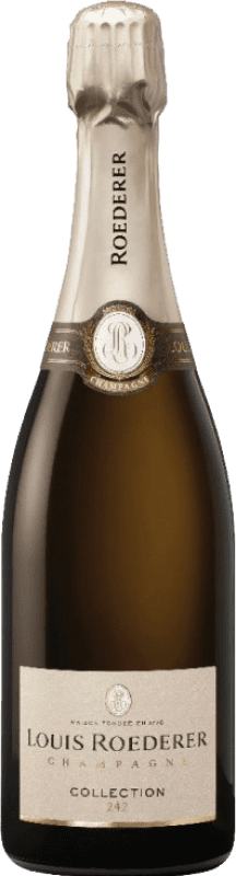 72,95 € Kostenloser Versand | Weißer Sekt Louis Roederer Collection 242 A.O.C. Champagne Champagner Frankreich Spätburgunder, Chardonnay, Pinot Meunier Flasche 75 cl