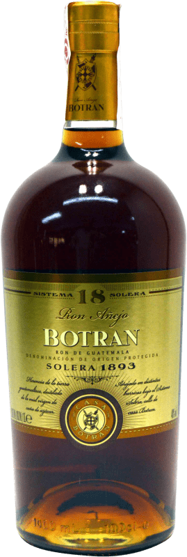 27,95 € Kostenloser Versand | Rum Licorera Quezalteca Botran Guatemala 18 Jahre Flasche 1 L
