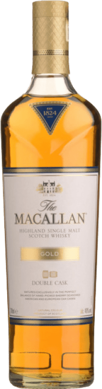 144,95 € Kostenloser Versand | Single Malt Whisky Macallan Gold — Edition Gold, Double Cask — Doppelfass Großbritannien Flasche 70 cl