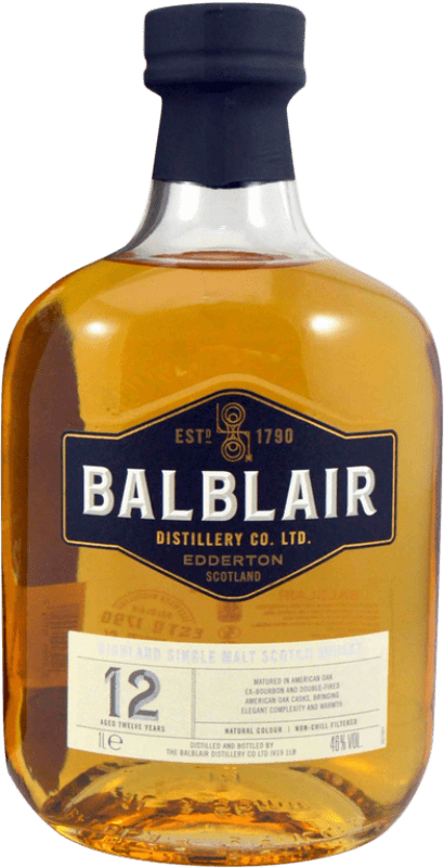 49,95 € Kostenloser Versand | Single Malt Whisky Balblair Großbritannien 12 Jahre 1 L
