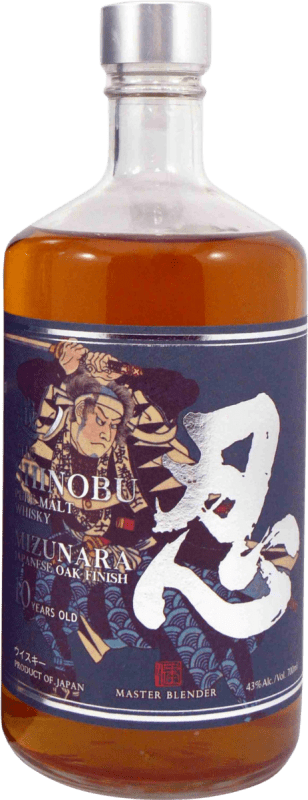 131,95 € Бесплатная доставка | Виски из одного солода Shinobu Mizunara Япония 10 Лет бутылка 70 cl