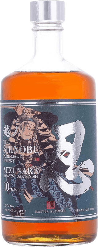 137,95 € 送料無料 | ウイスキーシングルモルト Shinobu Mizunara 日本 10 年 ボトル 70 cl