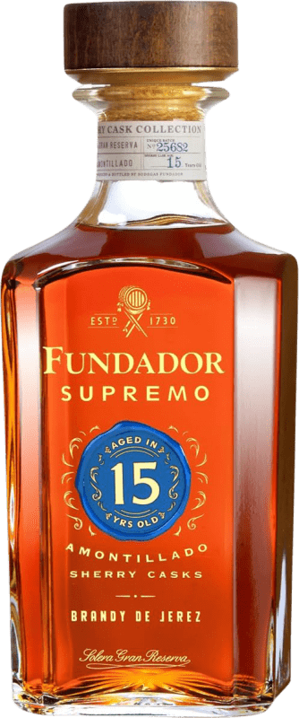 75,95 € Envoi gratuit | Brandy Pedro Domecq Fundador Supremo D.O. Jerez-Xérès-Sherry Andalousie Espagne 15 Ans Bouteille 70 cl