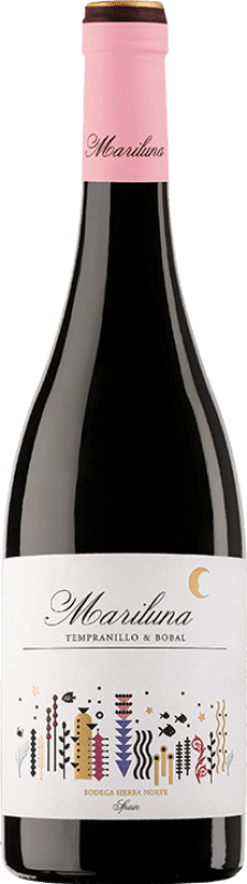 225,95 € 免费送货 | 红葡萄酒 Sierra Norte Mariluna D.O. Valencia 巴伦西亚社区 西班牙 Tempranillo — 丹魄, Monastrell — 莫纳斯特雷尔, Bobal — 博巴尔 75 cl