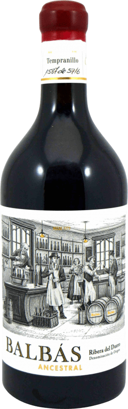 56,95 € Free Shipping | Red wine Balbás Ancestral D.O. Ribera del Duero Castilla y León Spain Tempranillo Bottle 75 cl