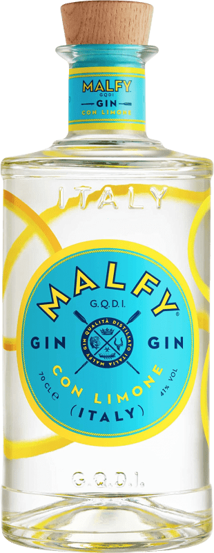 4,95 € Spedizione Gratuita | Gin Malfy Gin Limone Italia Bottiglia Miniatura 5 cl