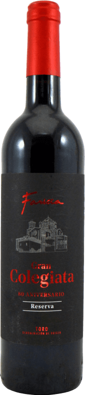 18,95 € Spedizione Gratuita | Vino rosso Fariña Gran Colegiata 80 Aniversario Riserva D.O. Toro Castilla y León Spagna Tinta de Toro Bottiglia 75 cl