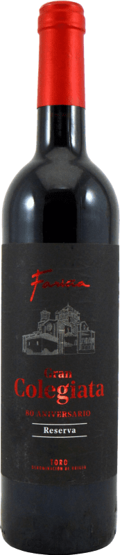 25,95 € Envío gratis | Vino tinto Fariña Gran Colegiata 80 Aniversario Reserva D.O. Toro Castilla y León España Tinta de Toro Botella 75 cl