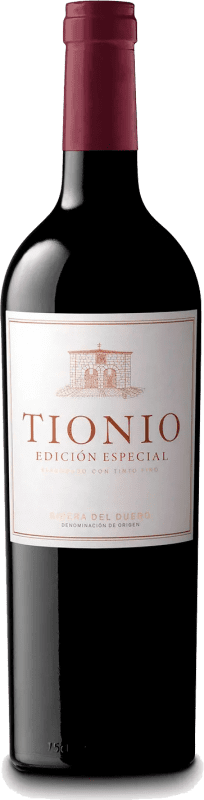13,95 € 免费送货 | 红酒 Tionio Edición Especial 岁 D.O. Ribera del Duero 卡斯蒂利亚莱昂 西班牙 Tempranillo 瓶子 75 cl