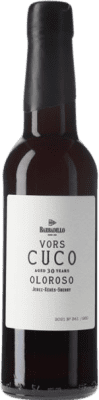 71,95 € 免费送货 | 加强葡萄酒 Barbadillo Cuco Seco — 干型 Oloroso — 奥洛罗索酒 D.O. Jerez-Xérès-Sherry 安达卢西亚 西班牙 Palomino Fino 30 岁 半瓶装 37 cl