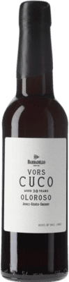 71,95 € Free Shipping | Fortified wine Barbadillo Oloroso Cuco Dry D.O. Jerez-Xérès-Sherry Andalusia Spain Palomino Fino 30 Years Half Bottle 37 cl