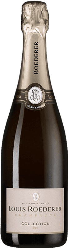 73,95 € 送料無料 | 白スパークリングワイン Louis Roederer Collection 244 Brut A.O.C. Champagne シャンパン フランス Pinot Black, Chardonnay, Pinot Meunier ボトル 75 cl