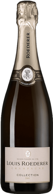72,95 € 免费送货 | 白起泡酒 Louis Roederer 244 Brut — 起泡酒 干型 Collection — 系列 A.O.C. Champagne 香槟酒 法国 Pinot Noir — 黑皮诺, Chardonnay — 莎当妮, Pinot Meunier — 黑皮诺·莫尼耶 75 cl