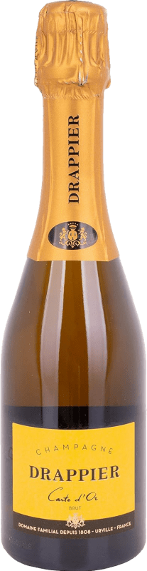 42,95 € 免费送货 | 白起泡酒 Drappier Carte d'Or 香槟 A.O.C. Champagne 香槟酒 法国 Pinot Black, Chardonnay, Pinot Meunier 半瓶 37 cl