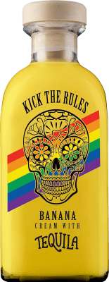 17,95 € Envio grátis | Tequila Lasil Kick The Rules Crema de Banana con Tequila Pride Edition Espanha Garrafa 70 cl