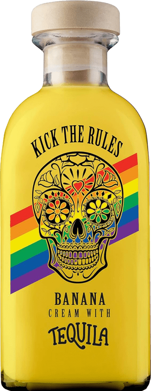 15,95 € Envio grátis | Tequila Lasil Kick The Rules Crema de Banana con Tequila Pride Edition Espanha Garrafa 70 cl