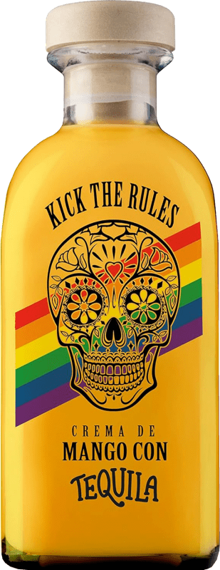 15,95 € Free Shipping | Tequila Lasil Kick The Rules Crema de Mango con Tequila Pride Edition Spain Bottle 70 cl