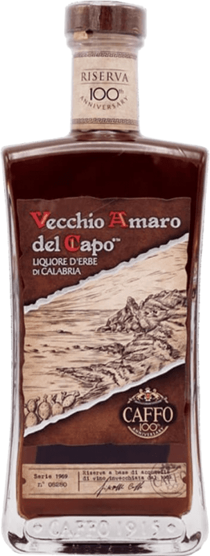 56,95 € Envio grátis | Amaro Fratelli Caffo Vecchio Amaro del Capo Reserva Itália 70 cl