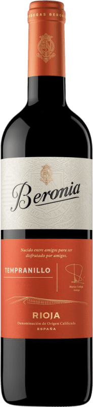 14,95 € Spedizione Gratuita | Vino Rosso Beronia Giovane D.O.Ca. Rioja La Rioja Spagna Tempranillo 75 cl