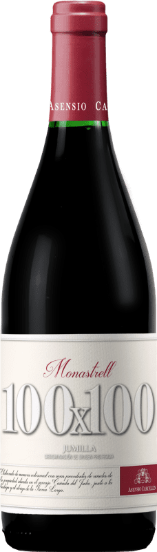 6,95 € Envoi gratuit | Vin Rouge Asensio Carcelén 100x100 VT Vendimia Tardía — Vendange Tardive D.O. Jumilla Région de Murcie Espagne Monastrell Eco — Biologique Bouteille 75 cl