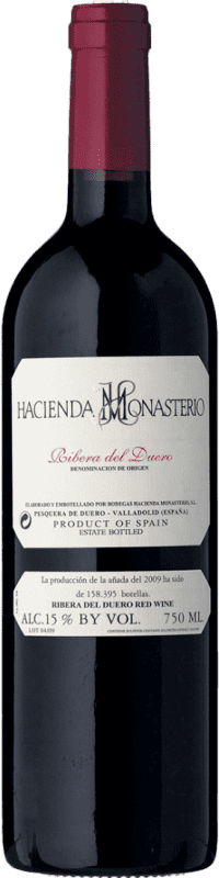 39,95 € Free Shipping | Red wine Hacienda Monasterio D.O. Ribera del Duero Castilla y León Spain Tempranillo, Merlot, Cabernet Sauvignon Organic Bottle 75 cl