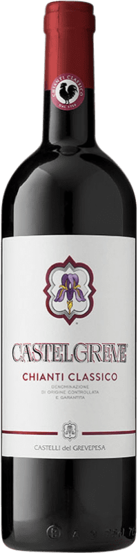 18,95 € Free Shipping | Red wine Castelli del Grevepesa Castelgreve D.O.C.G. Chianti Classico Tuscany Italy Sangiovese Bottle 75 cl