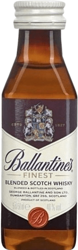 29,95 € 免费送货 | 盒装12个 威士忌混合 Ballantine's 英国 微型瓶 5 cl