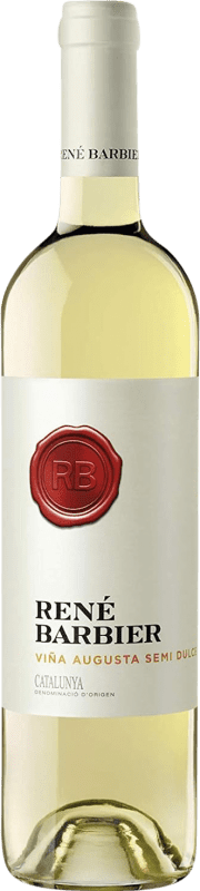 4,95 € Envio grátis | Vinho Branco René Barbier Viña Augusta Semiseco — Meio Seco D.O. Catalunya Catalunha Espanha Macabeo, Xarel·lo, Parellada, Moscatel Meia Garrafa 37 cl