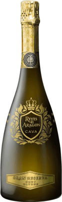 14,95 € Free Shipping | White Sparkling Wine Reyes de Aragón Brut Nature Grand Reserve — Long Barrel-Aged D.O. Cava Spain Macabeo, Chardonnay 75 cl