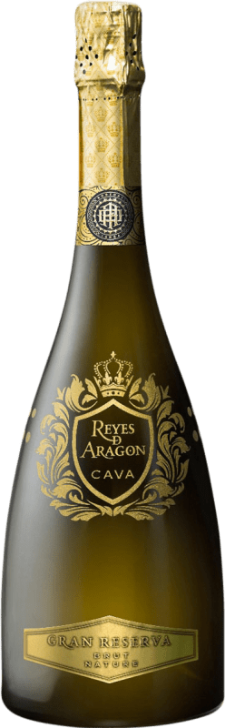 14,95 € Envío gratis | Espumoso blanco Reyes de Aragón Brut Nature Gran Reserva D.O. Cava España Macabeo, Chardonnay Botella 75 cl