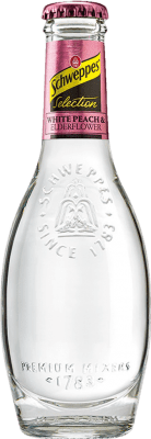 13,95 € Kostenloser Versand | 12 Einheiten Box Getränke und Mixer Schweppes White Peach & Eldeflower Spanien Kleine Flasche 20 cl