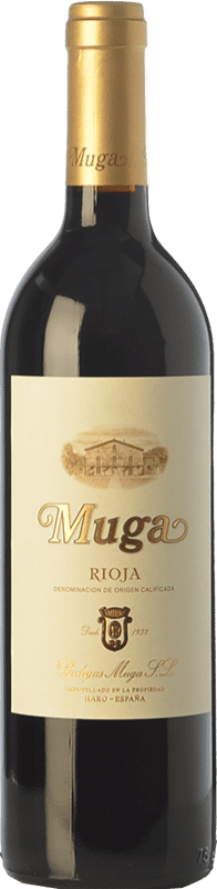 162,95 € 送料無料 | 12個入りボックス 赤ワイン Muga Crianza — クリアンサ D.O.Ca. Rioja ラ・リオハ スペイン Tempranillo — テンプラニーリョ, Garnacha — グルナッシュ, Graciano — グラシアーノ, Mazuelo — マスエロ ハーフボトル 37 cl