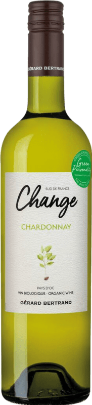 14,95 € Бесплатная доставка | Белое вино Gérard Bertrand Change I.G.P. Vin de Pays Languedoc Лангедок-Руссильон Франция Chardonnay — Шардоне 75 cl