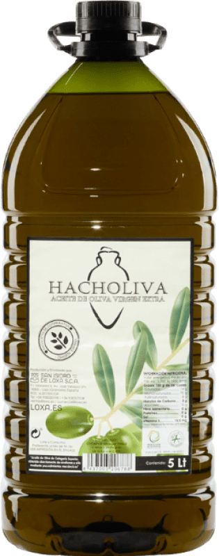 36,95 € Envío gratis | Aceite de Oliva Hacholiva API AOVE Virgen Extra España Garrafa 5 L