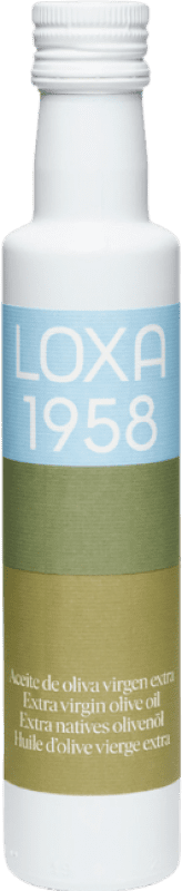 92,95 € Envío gratis | Caja de 15 unidades Aceite de Oliva Loxa 1958 AOVE Virgen Extra España Botellín 25 cl Vidrio