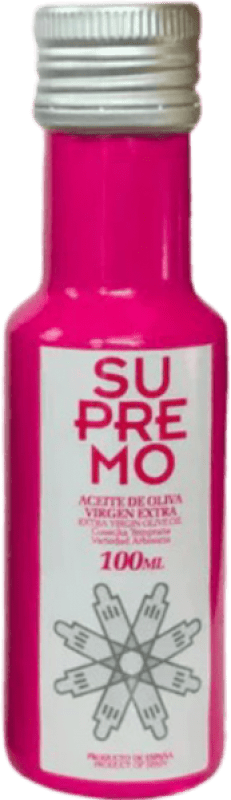 109,95 € Kostenloser Versand | 24 Einheiten Box Olivenöl Supremo E-NOL Extra Nativ Jaén Spanien Arbosana Miniaturflasche 10 cl Glas