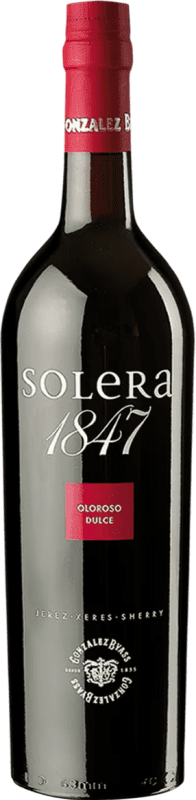 12,95 € Kostenloser Versand | Likörwein González Byass 1847 Dulce — Lieblich Solera, Oloroso D.O. Jerez-Xérès-Sherry Andalusien Spanien Palomino Fino, Pedro Ximénez 75 cl