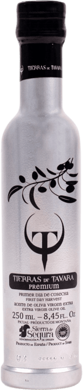 10,95 € Free Shipping | Olive Oil Tierras de Tavara Premium, EVOO Extra Virgin D.O. Sierra de Segura Jaén Spain Picual Small Bottle 25 cl
