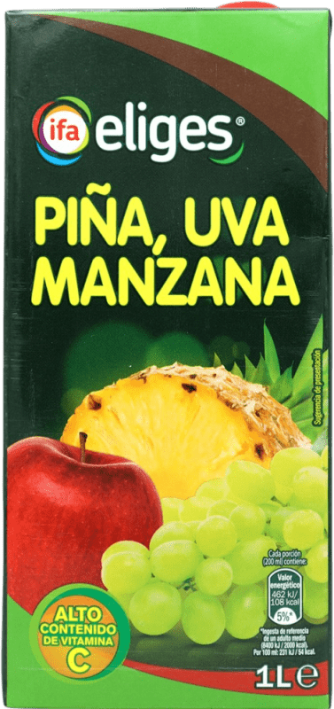 6,95 € Envio grátis | Sumo Eliges Espanha 1 L Manzana — Maçã, Piña — Ananás, Uva